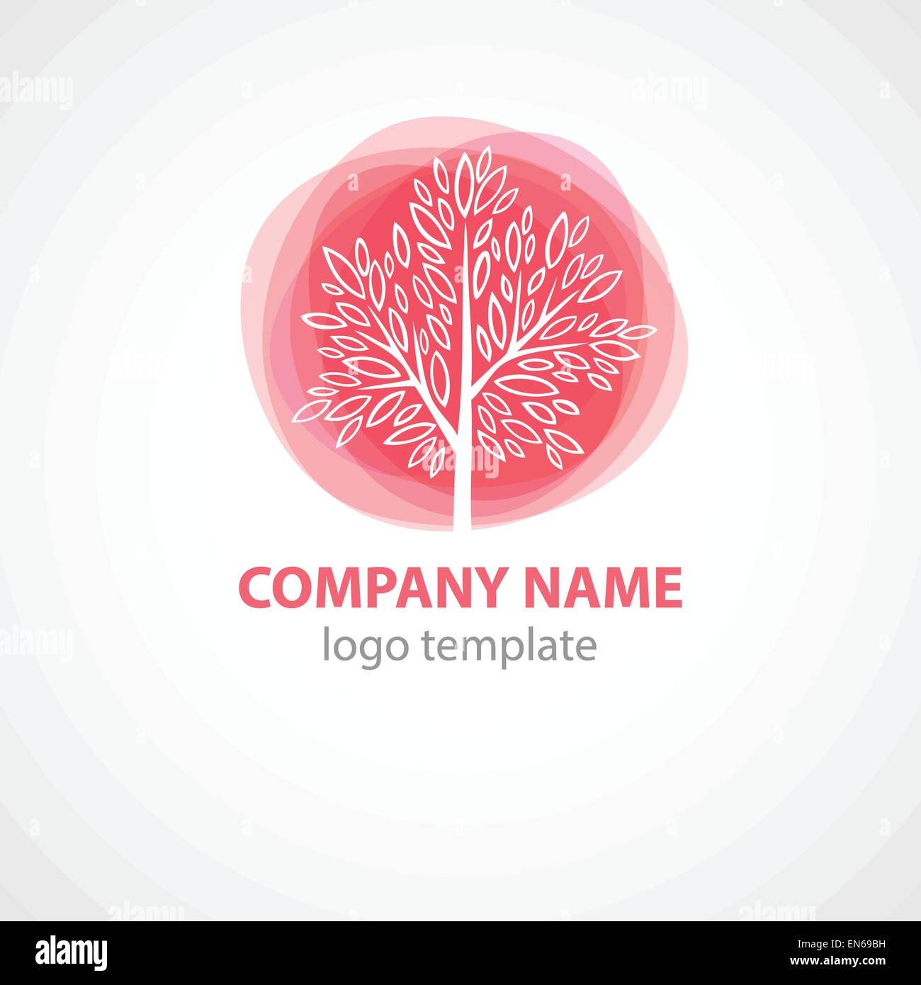 Logo Vector Template with tree. EPS 10 Stock Vector