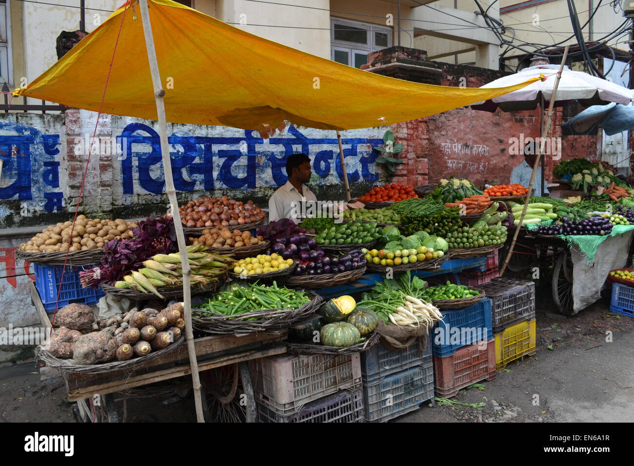 Vegetable Seller, Varanasi, India Stock Photo Alamy