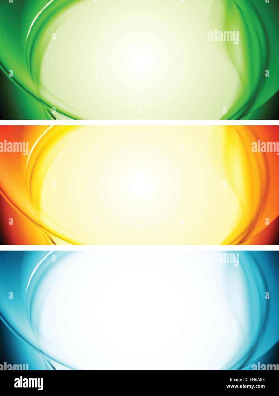Shiny wavy abstract banners. Vector illustration Stock Vector Image ...