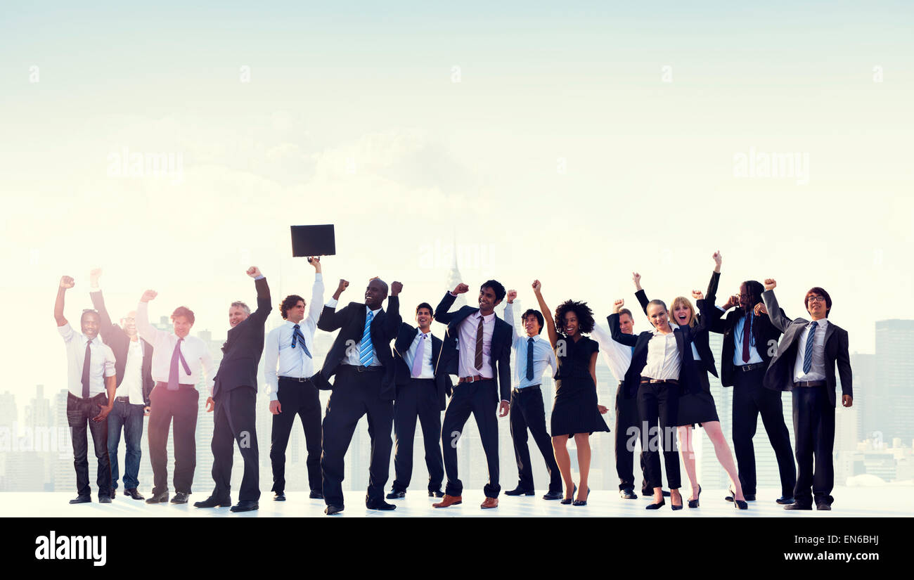 Business People Corporate Celebration Success Concept Stock Photo - Alamy