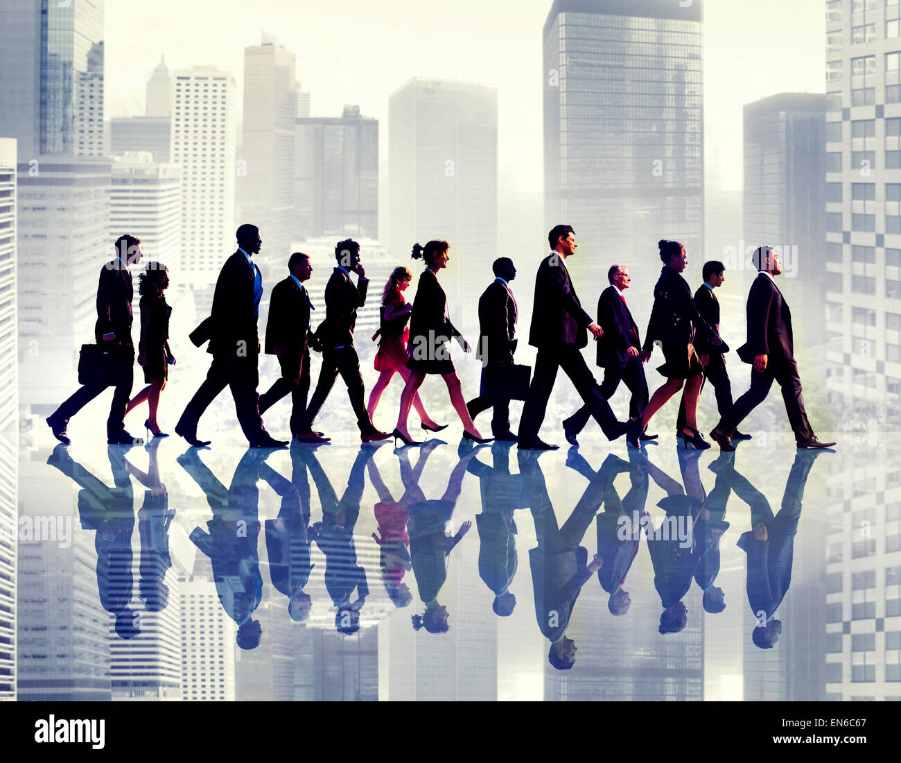 Business People Commuter Walking City Concept Stock Photo - Alamy