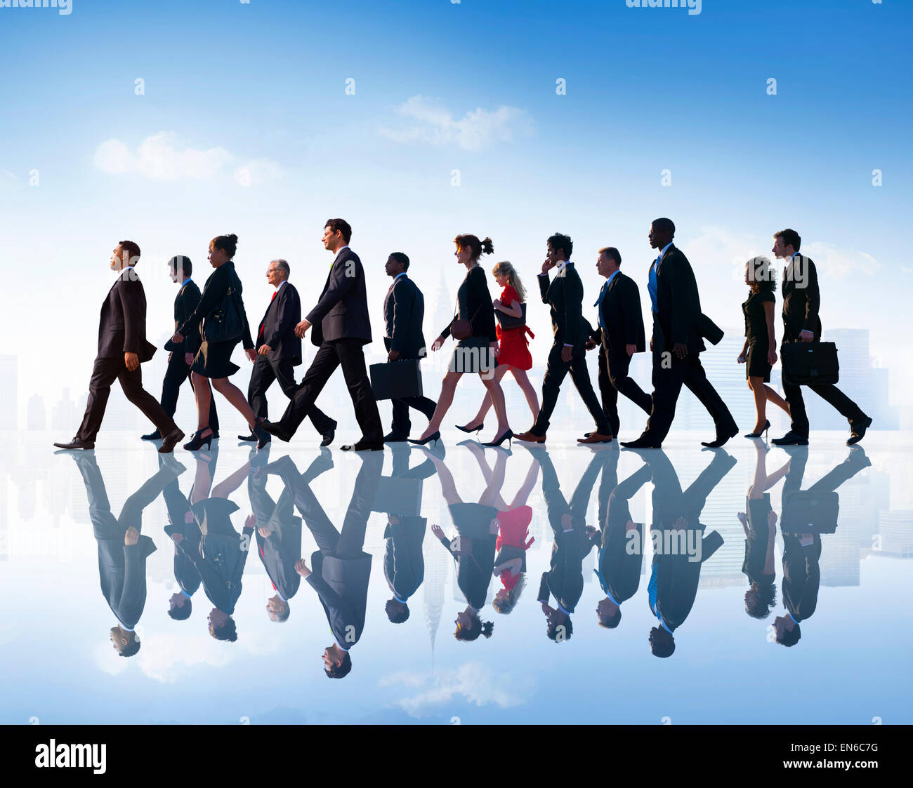 Business People Commuter Walking City Concept Stock Photo - Alamy