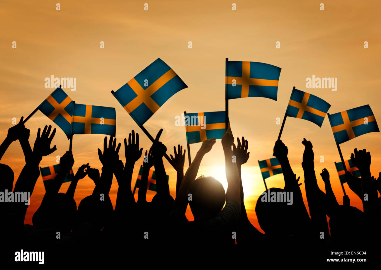 Swedish national flags hi-res stock photography and images - Alamy