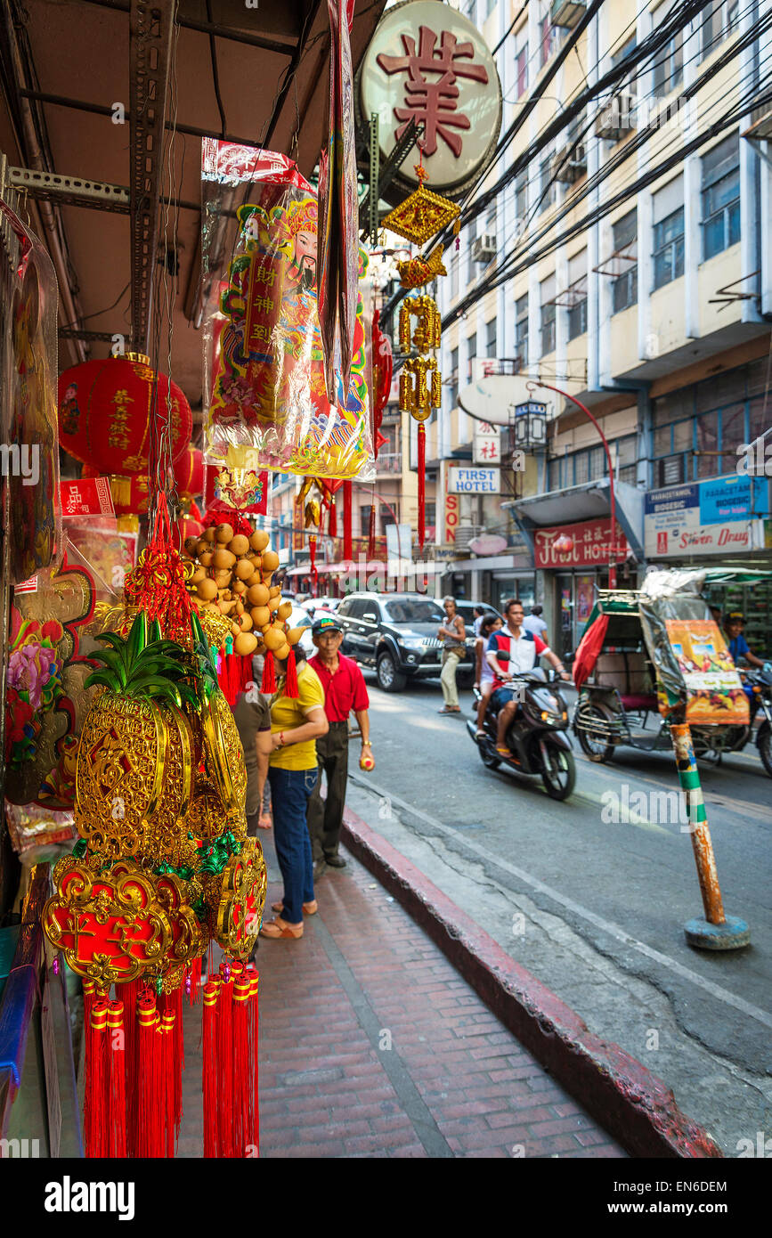 chinese shop in street of chinatown manila philippines Stock Photo Alamy