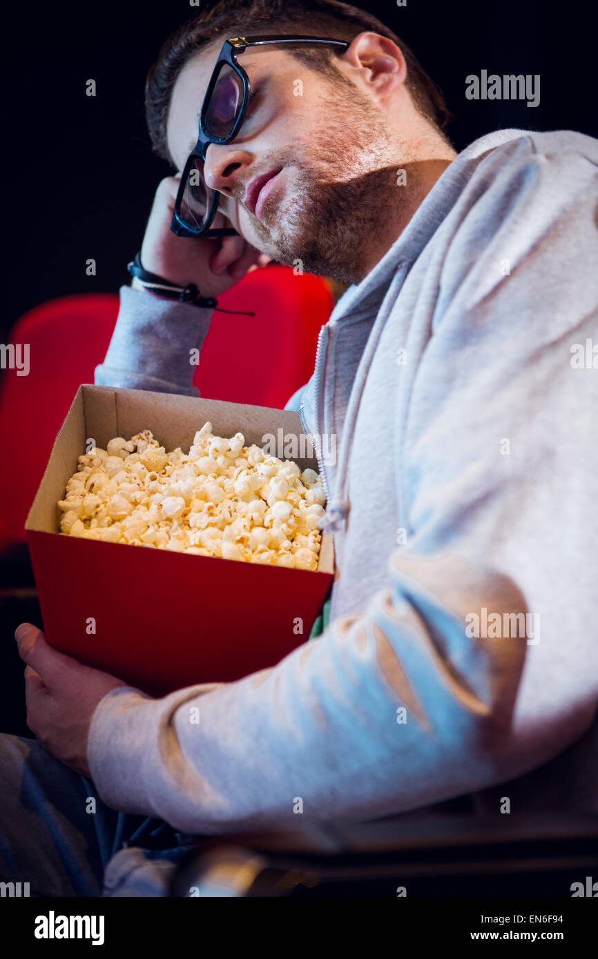 Young man sleeping in chair Stock Photo Alamy