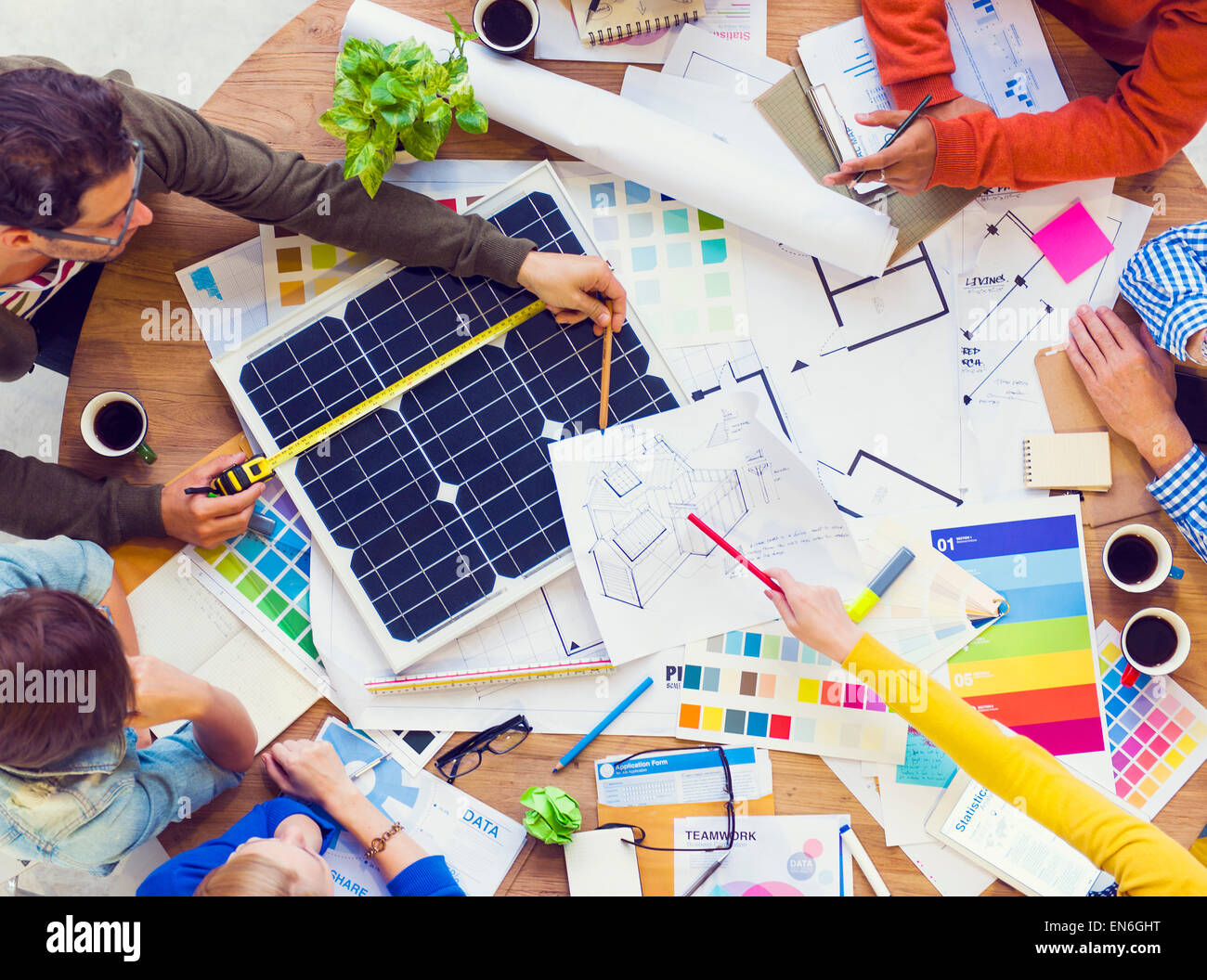 Group Of Architects Planning And Discussing About A Building Stock