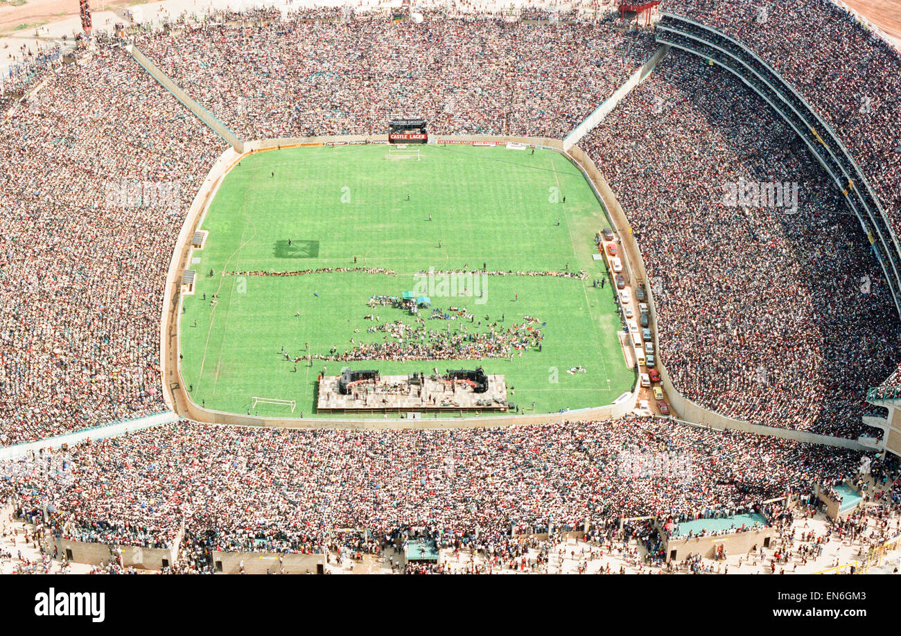 Aerial Shot Of The Soccer City Stadium Soweto Packed Full Of Over 100 000 People The Rally Was Held To Celebrate The Release Of African National Congress Vice President Anc Nelson Mandela 13th