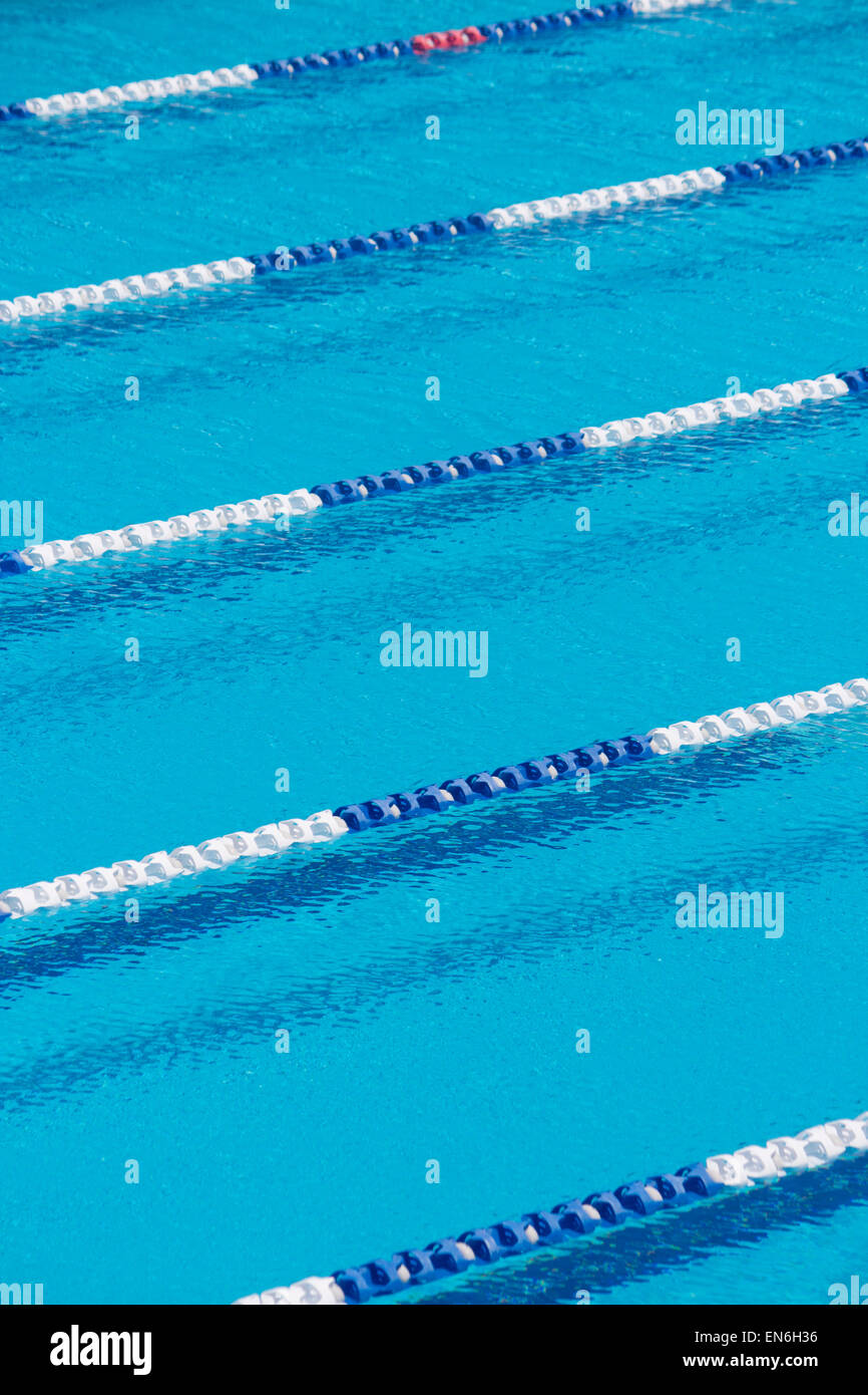 Andrew 'Boy' Charlton Swimming Pool Detail of lanes Vertical upright