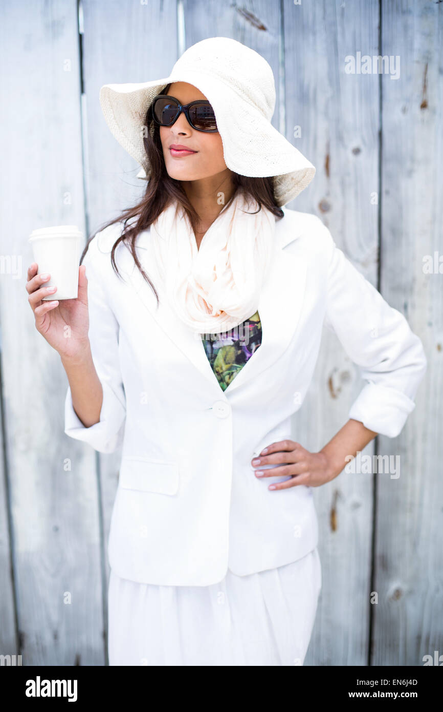 Hat glasses scarf sun woman hires stock photography and images Alamy