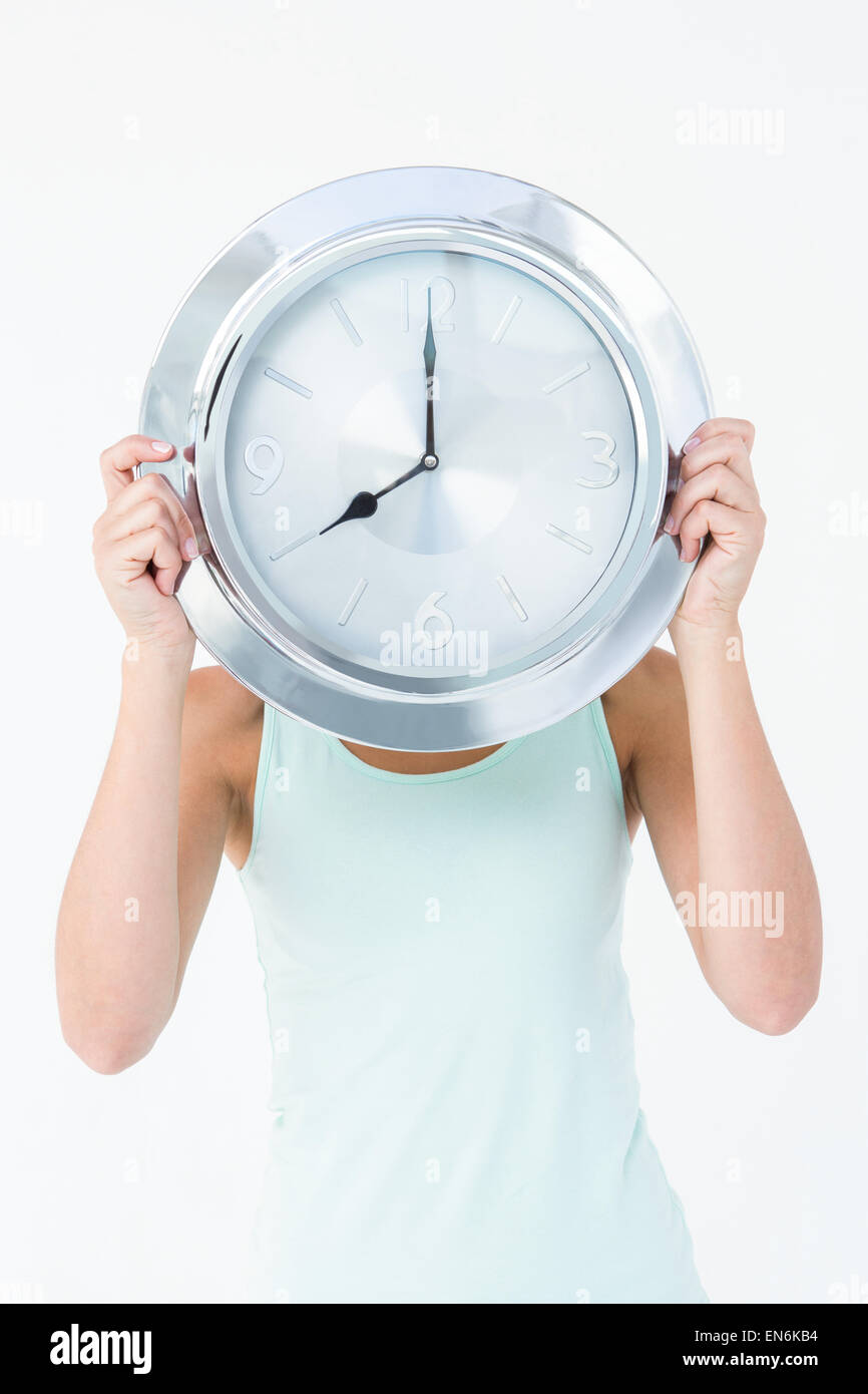 Woman clock head hi-res stock photography and images - Alamy