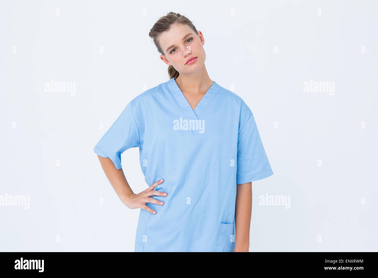 Nurse blue uniform hi-res stock photography and images - Alamy