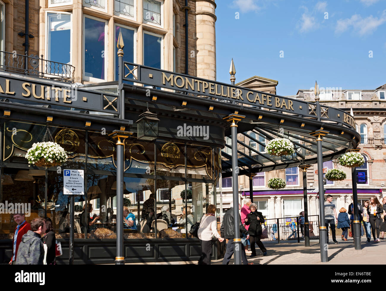 Bettys Cafe Bar Tea Rooms restaurant exterior in spring Montpellier
