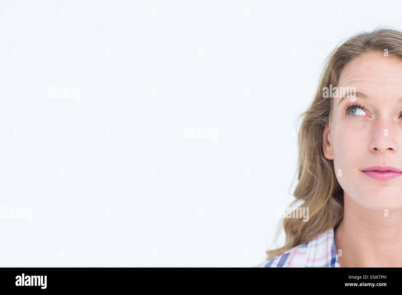 Pretty day dreaming hipster Stock Photo