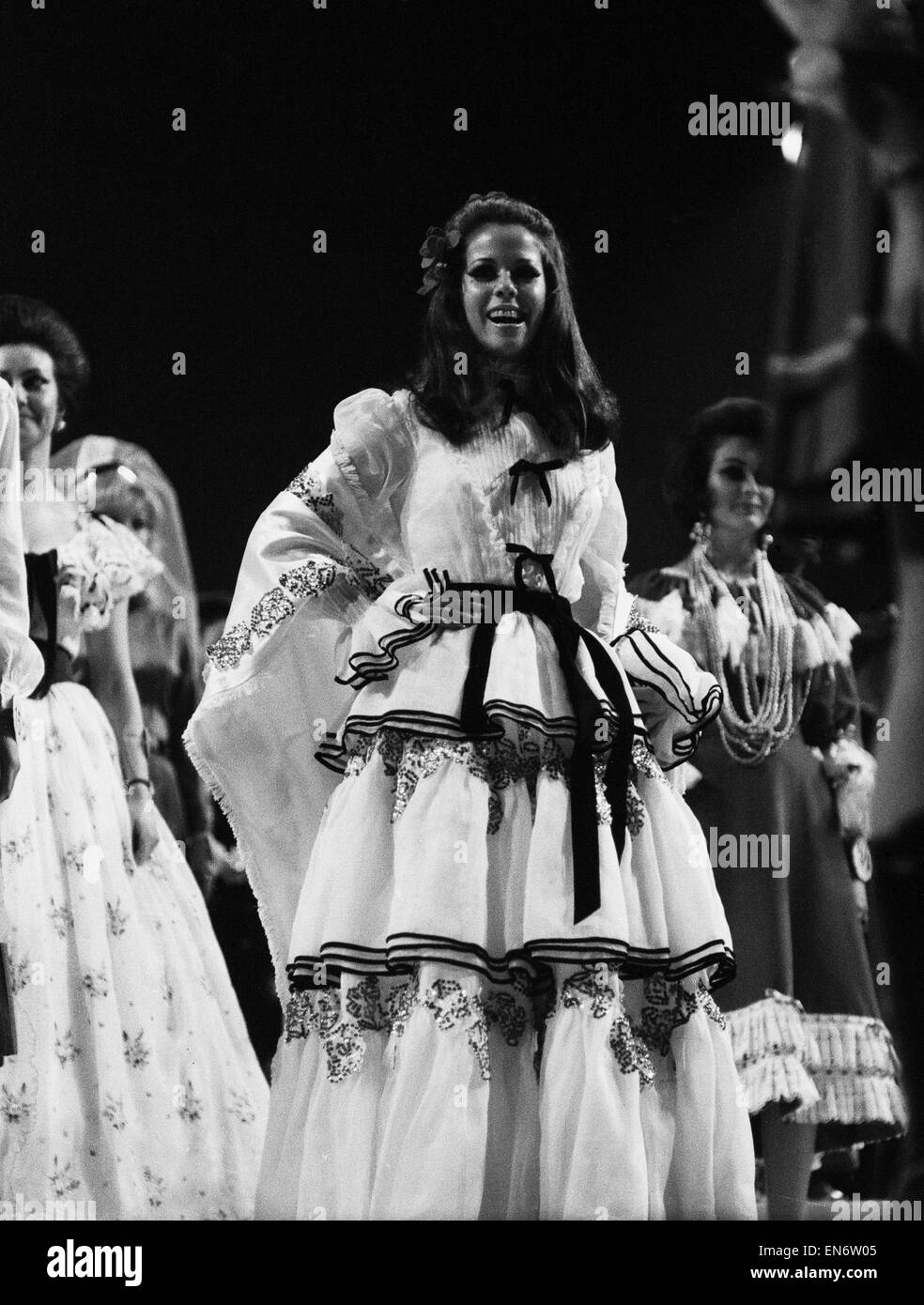 Miss World Competition at the Royal Albert Hall, 20th November 1970. Miss Dominican Republic - Fatima Scheker Stock Photo