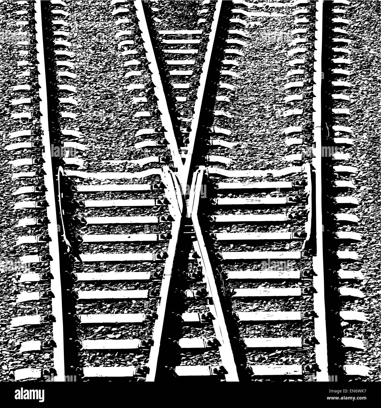 Railway Tracks and Switch. Vector illustration Stock Photo Alamy