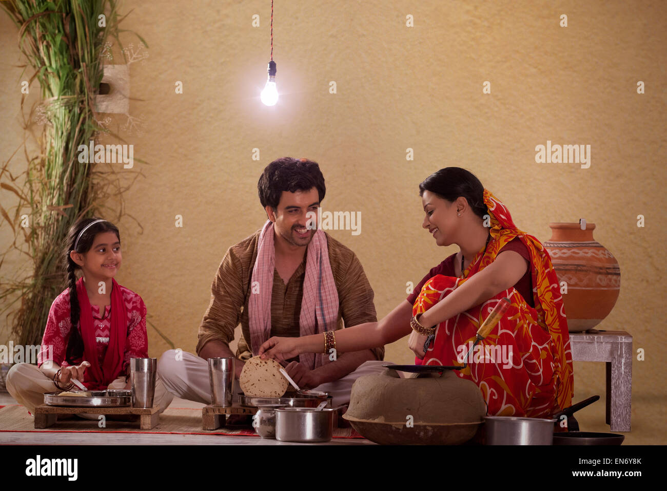 Indian family dinner hi-res stock photography and images - Alamy