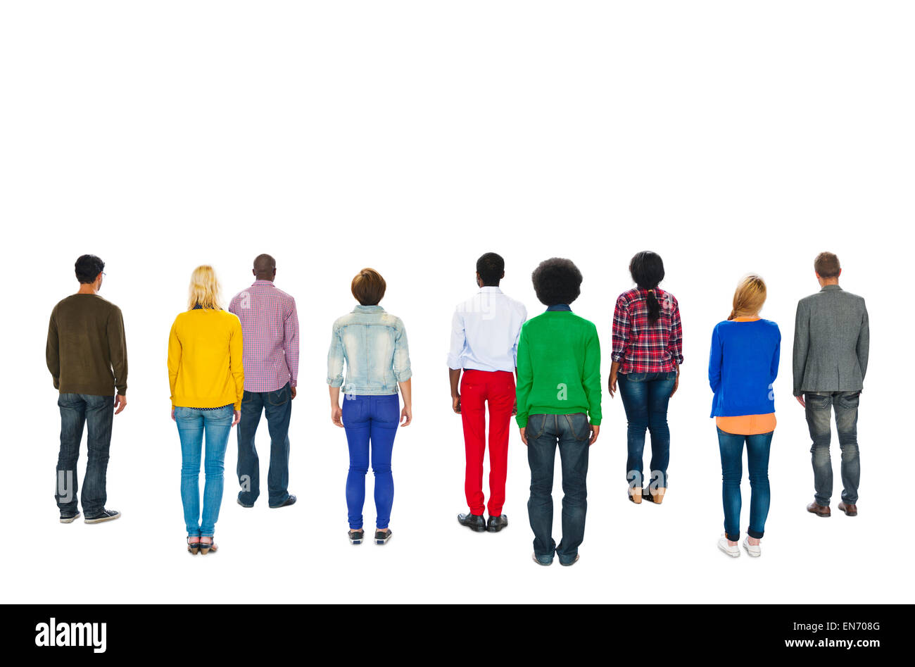 Rear view senior multiracial hi-res stock photography and images - Alamy
