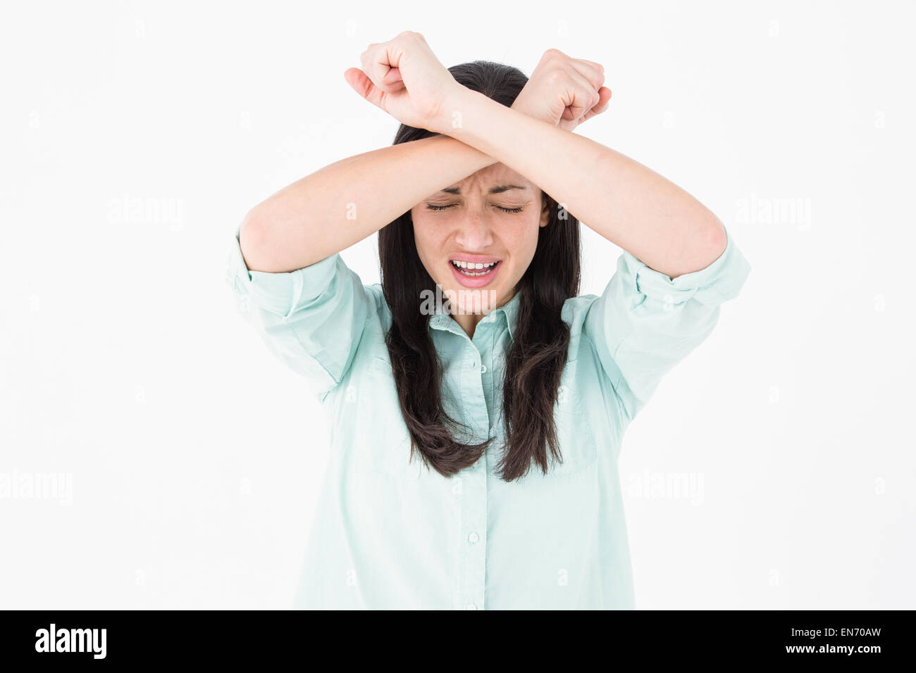 Troubled woman crying Stock Photo - Alamy