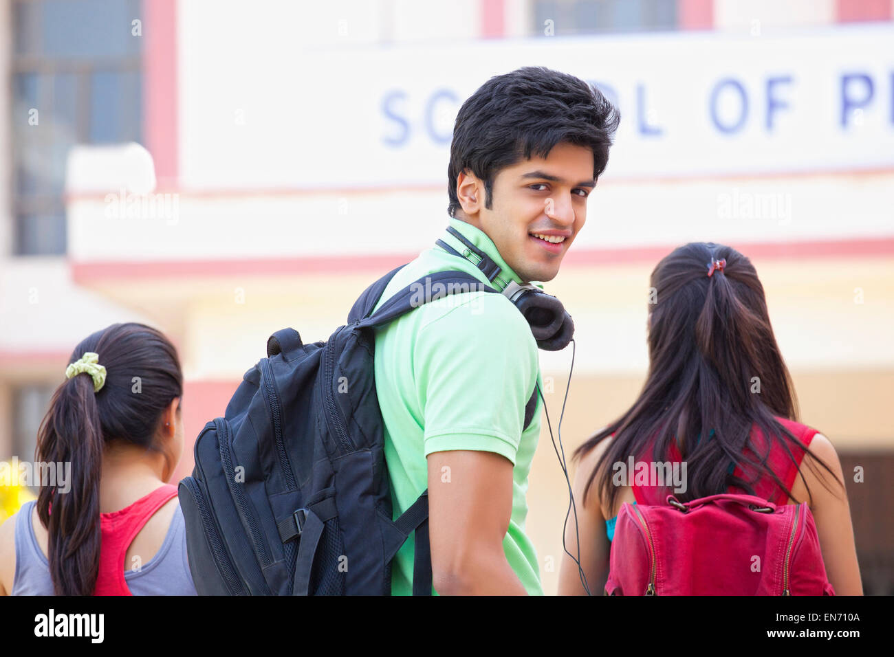 Indian college students walking hi-res stock photography and images - Alamy