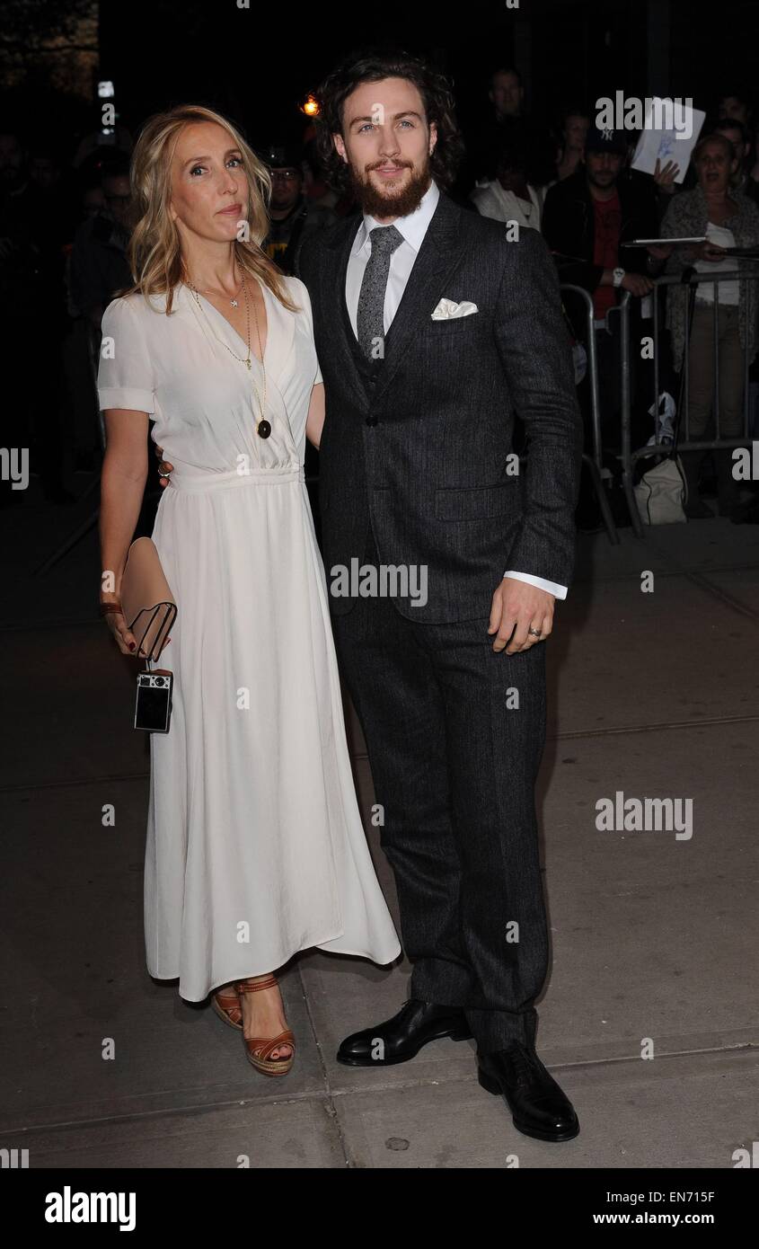 New York, NY, USA. 29th Apr, 2015. Sam Taylor Johnson, Aaron Taylor Johnson at arrivals for AVENGERS: AGE OF ULTRON Premiere, SVA Theater, New York, NY April 29, 2015. Credit:  Kristin Callahan/Everett Collection/Alamy Live News Stock Photo