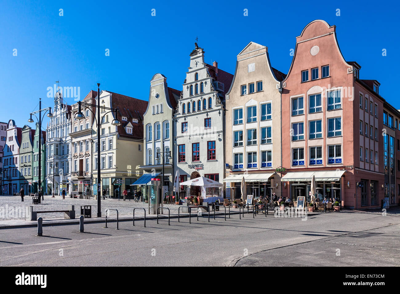 Historical buildings in Rostock (Germany Stock Photo - Alamy