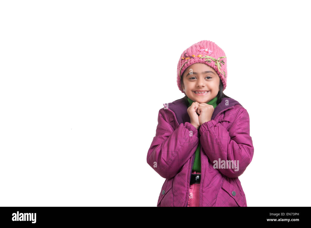 Portrait of little girl smiling Stock Photo - Alamy