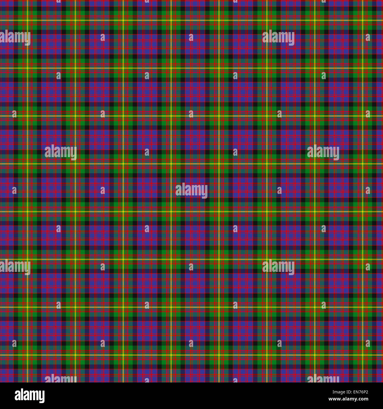 A seamless patterned tile of the clan Carnegie tartan. Stock Photo