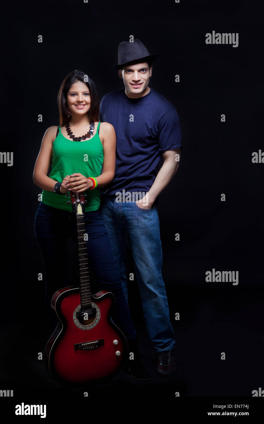 Portrait of a young man and woman Stock Photo - Alamy