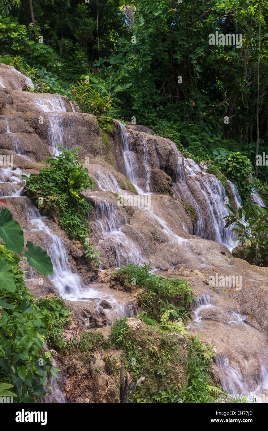 Jamaica. Dunn's River Falls. Stock Photo