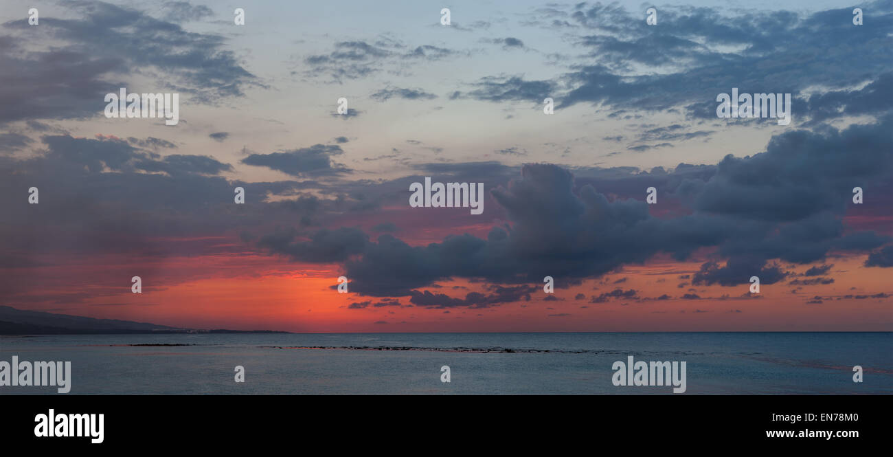 beautiful sunset at the beach Stock Photo - Alamy