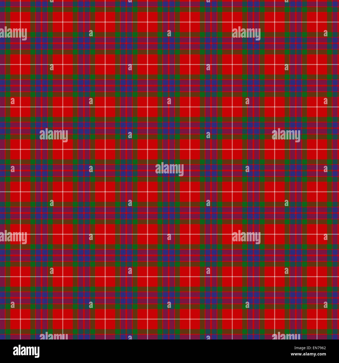 A seamless patterned tile of the clan Fraser tartan. Stock Photo