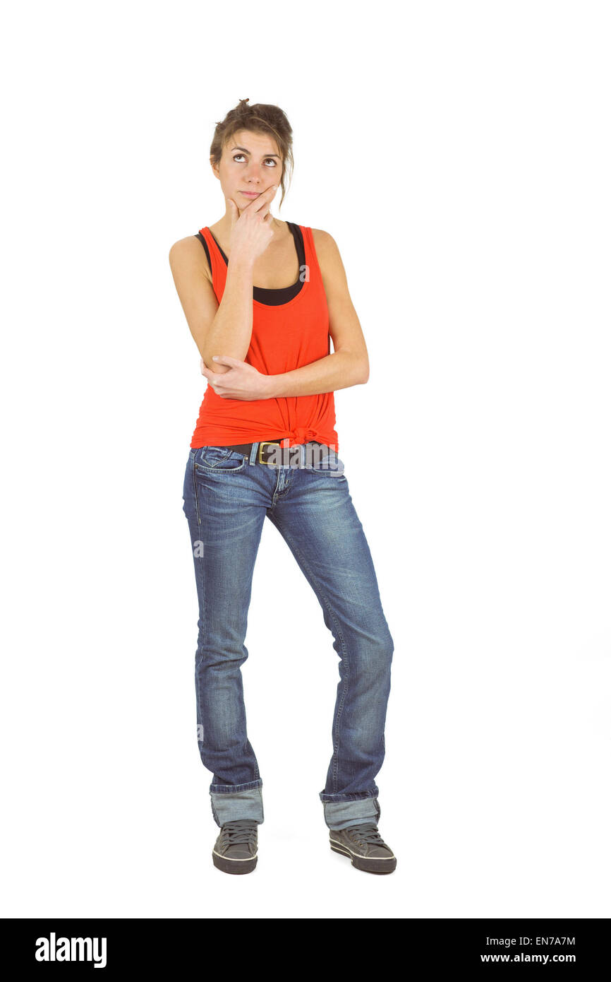 Brunette ponytail Cut Out Stock Images & Pictures - Alamy