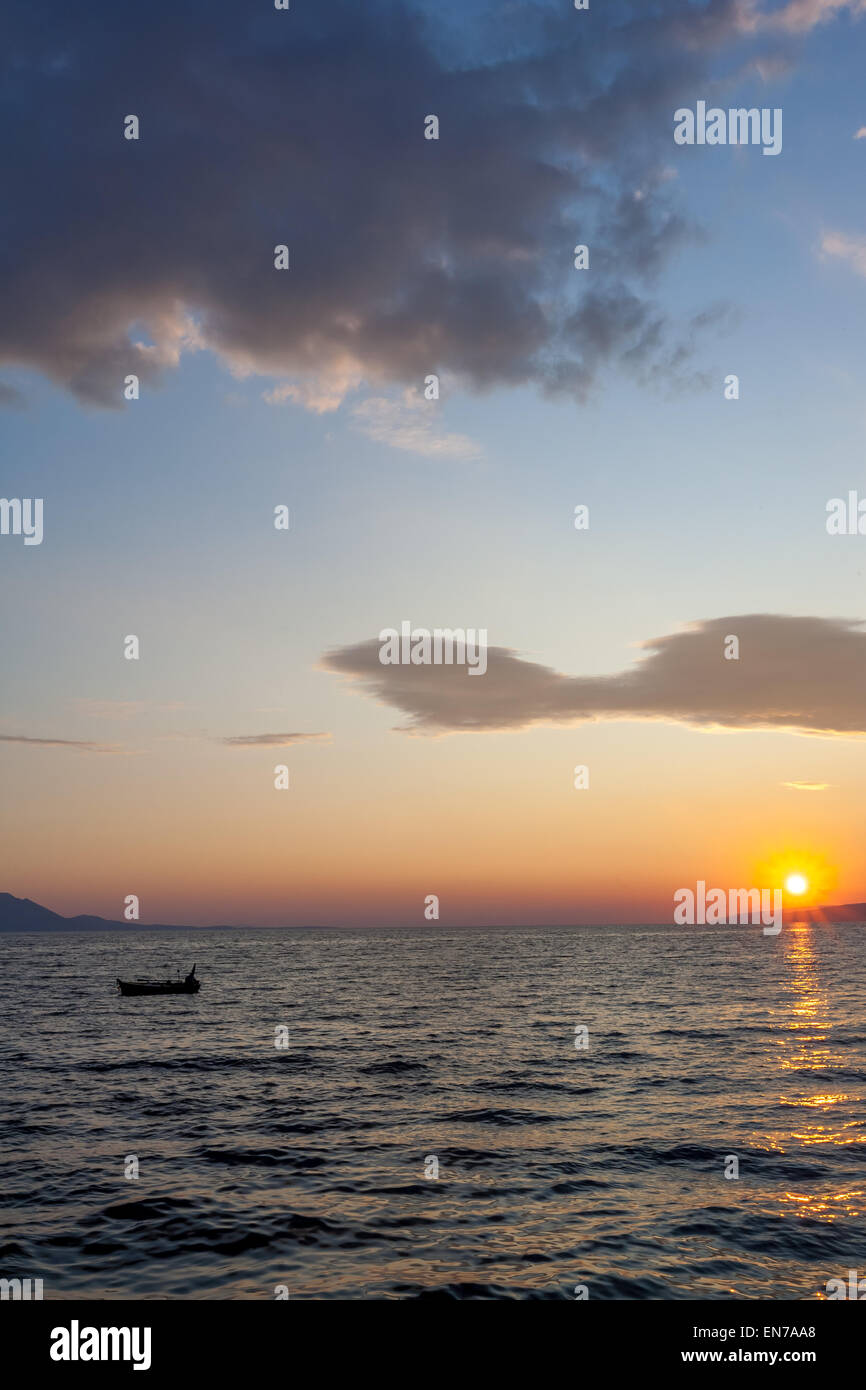 beautiful sunset at the sea Stock Photo - Alamy