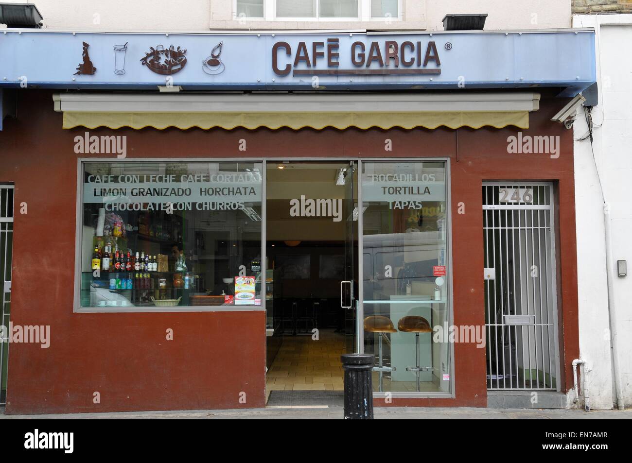 Cafe Garcia, Portobello Road, Notting Hill, London, England, UK Stock Photo