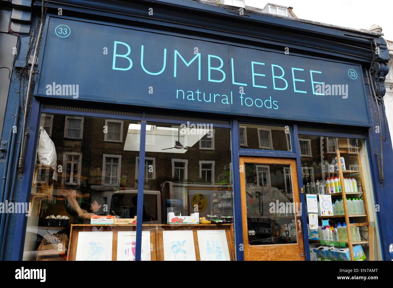 Bumblebee Natural Foods, Brecknock Road, Tufnell Park, London, England, UK Stock Photo