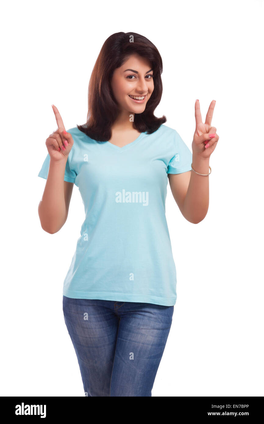 Three fingers up hi-res stock photography and images - Alamy