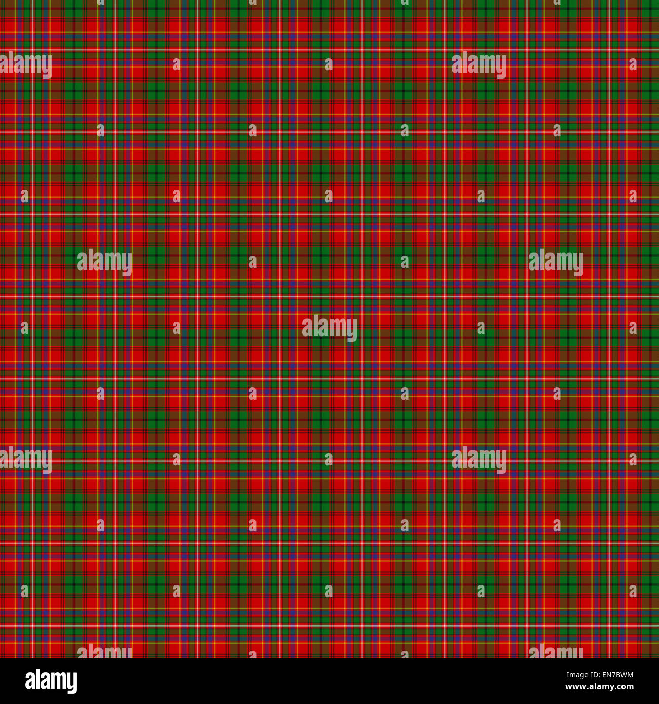 A seamless patterned tile of the clan Innes tartan. Stock Photo