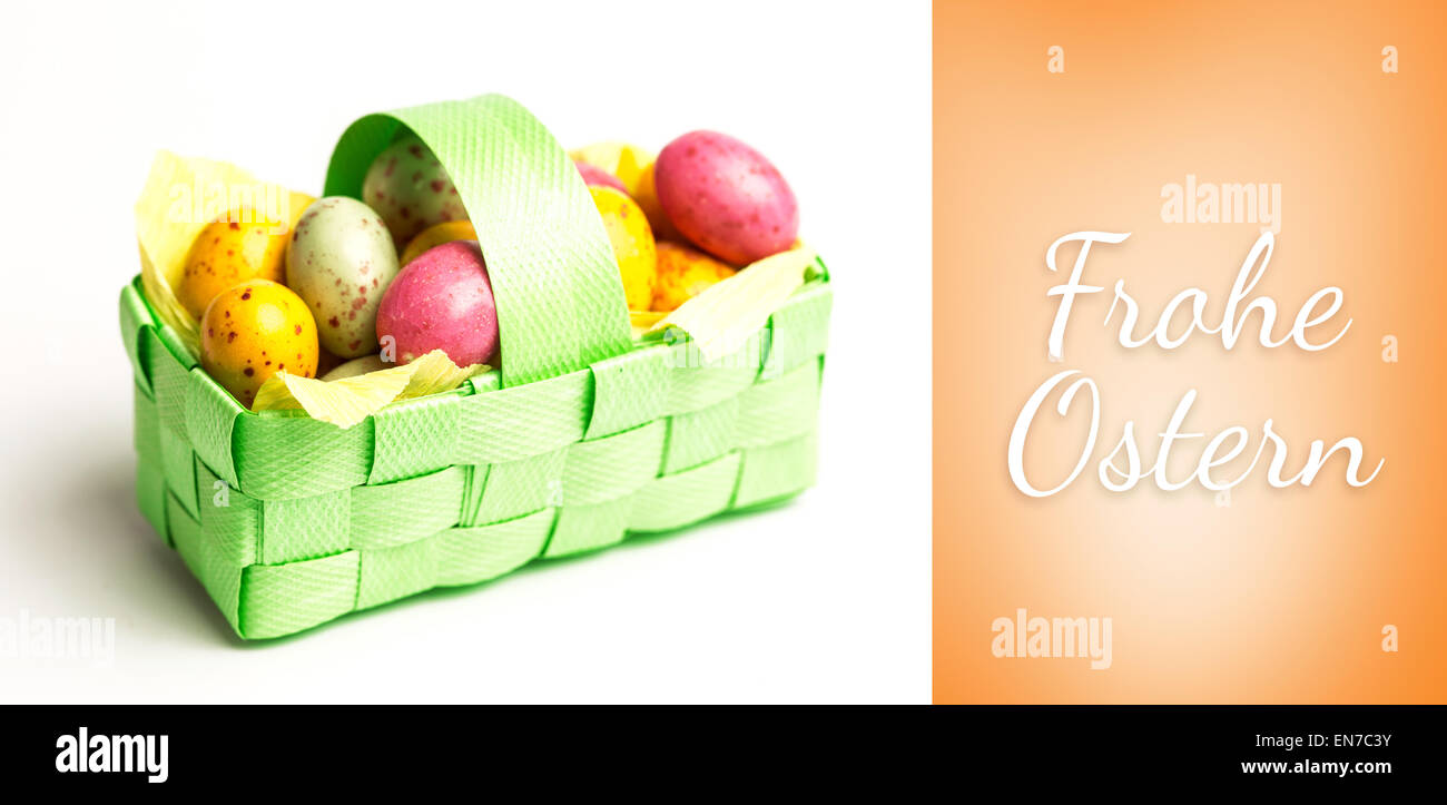 Composite image of frohe ostern Stock Photo