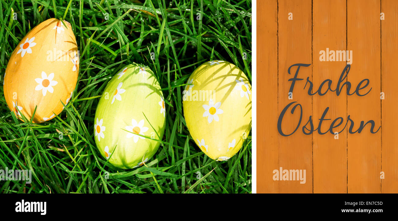 Composite image of frohe ostern Stock Photo