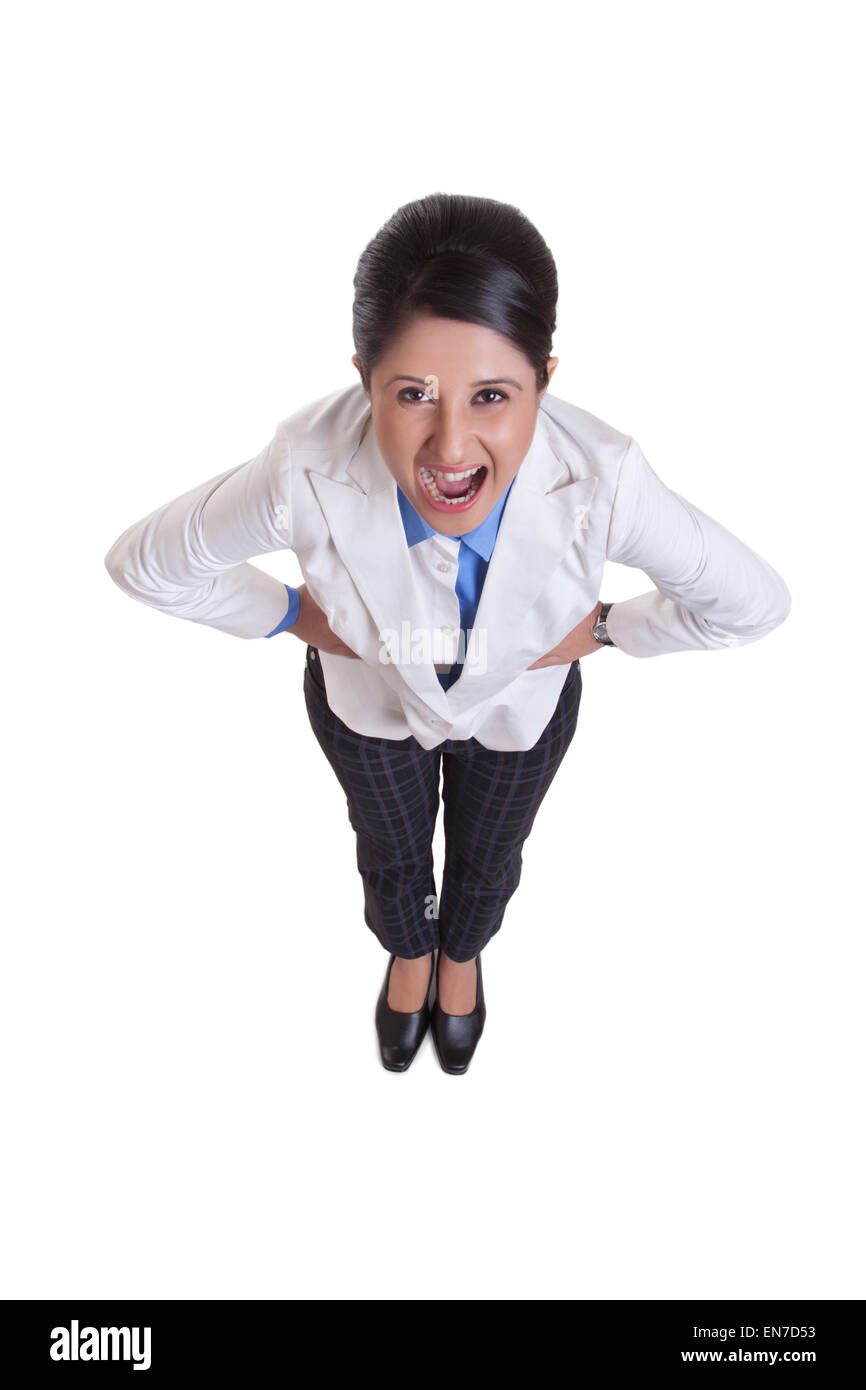 Corporate WOMEN screaming Stock Photo Alamy
