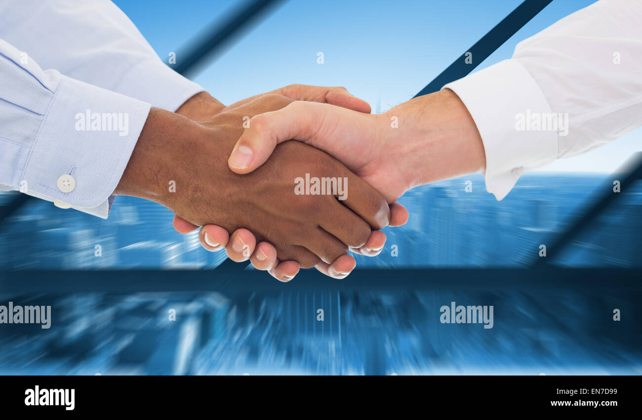 Digital composite handshake office hi-res stock photography and images ...