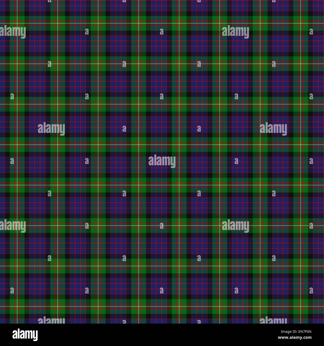 A seamless patterned tile of the clan MacDonell of Glengarry tartan. Stock Photo