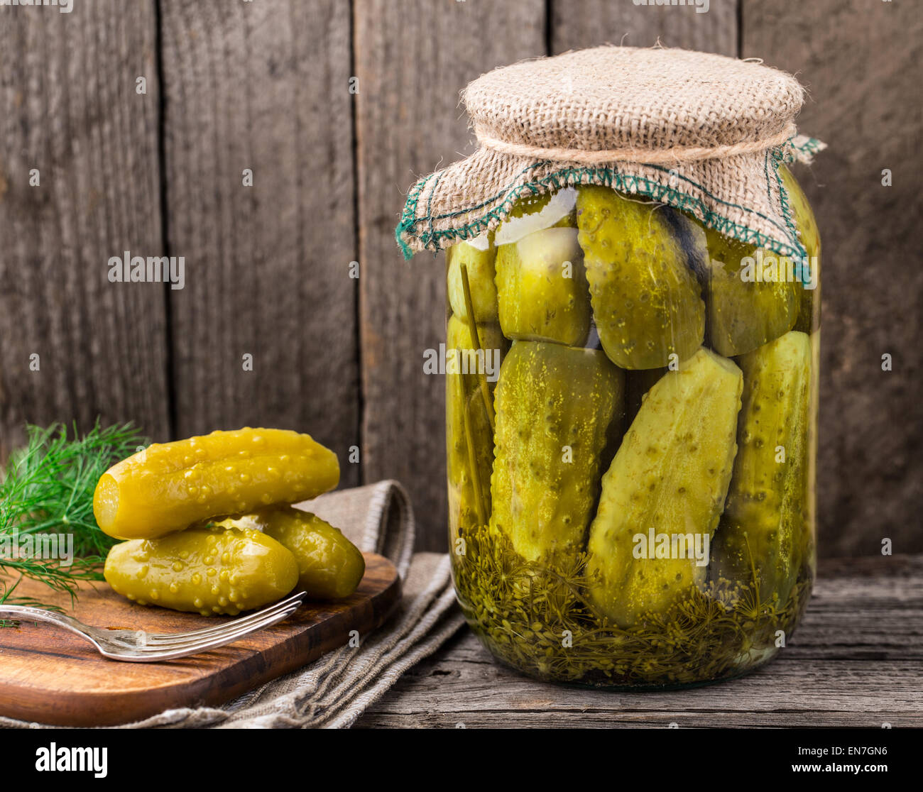 Jar of pickles Stock Photo Alamy