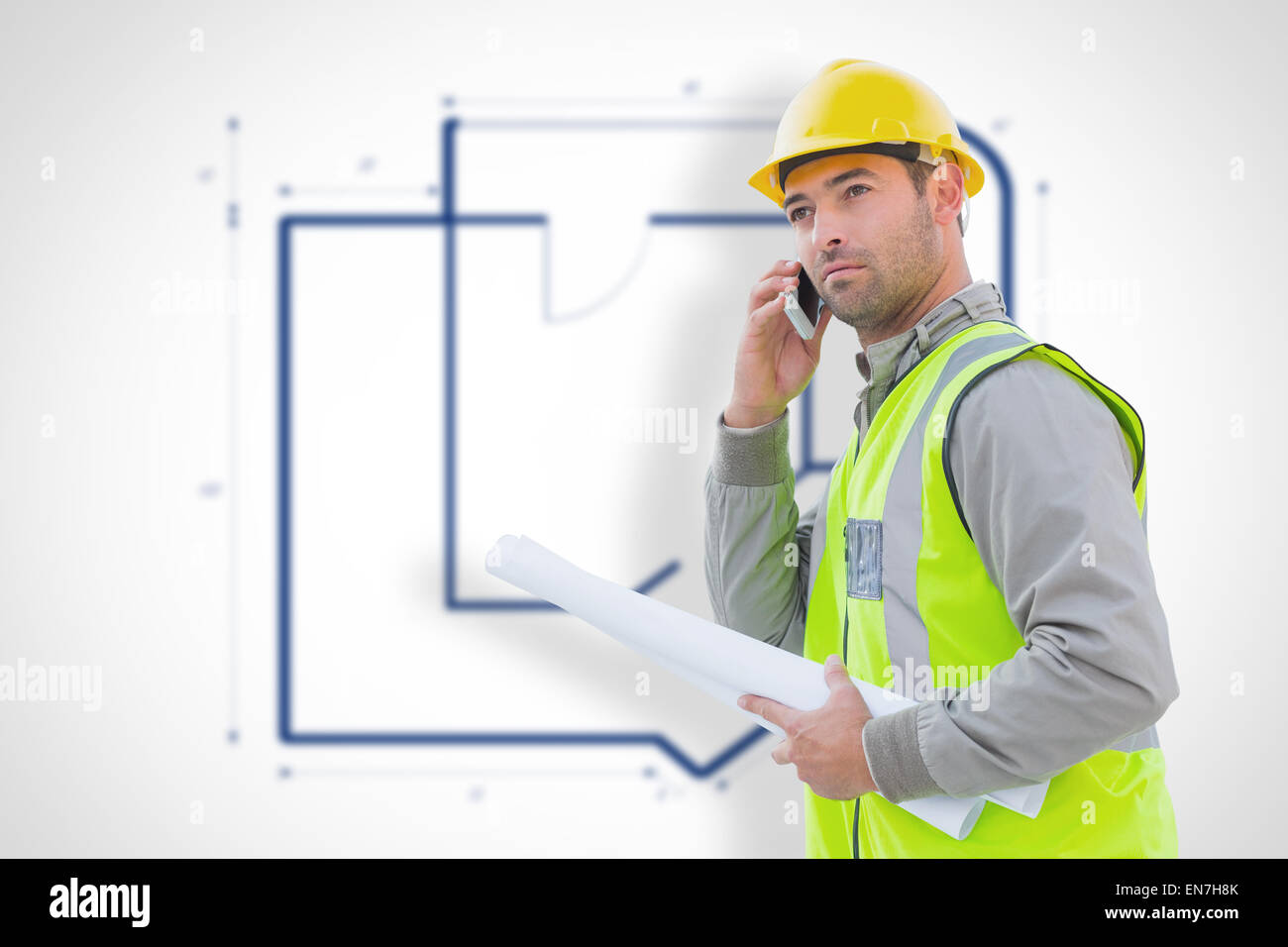 Architect phone call man hi-res stock photography and images - Alamy