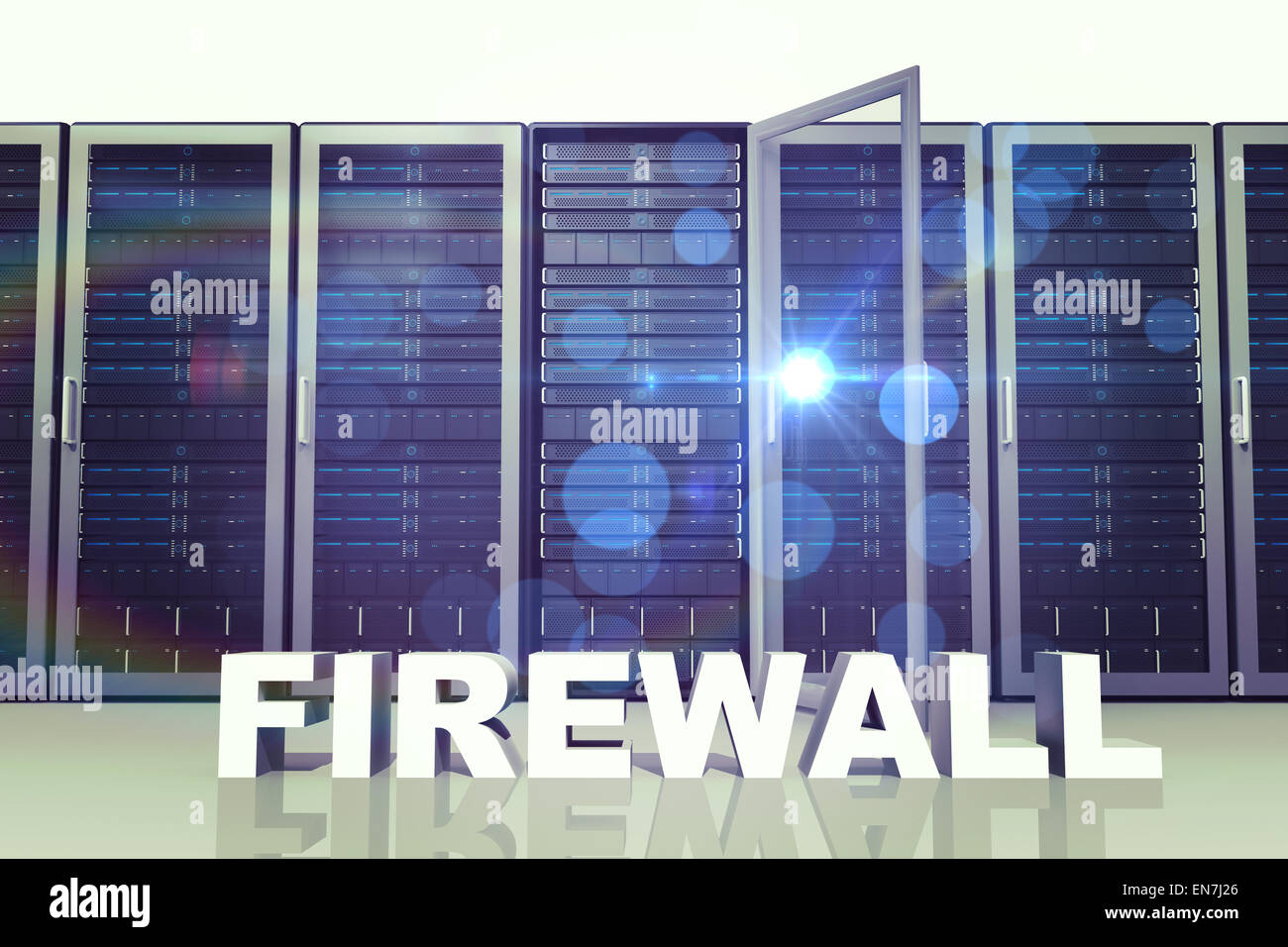 Composite image of firewall Stock Photo