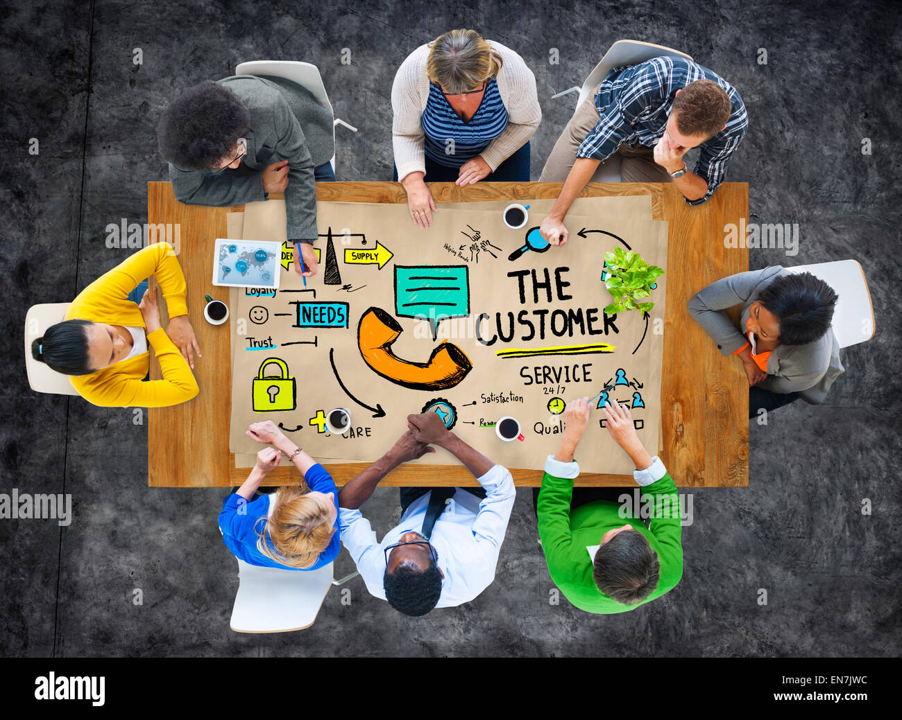 The Customer Service Target Market Support Assistance Concept Stock