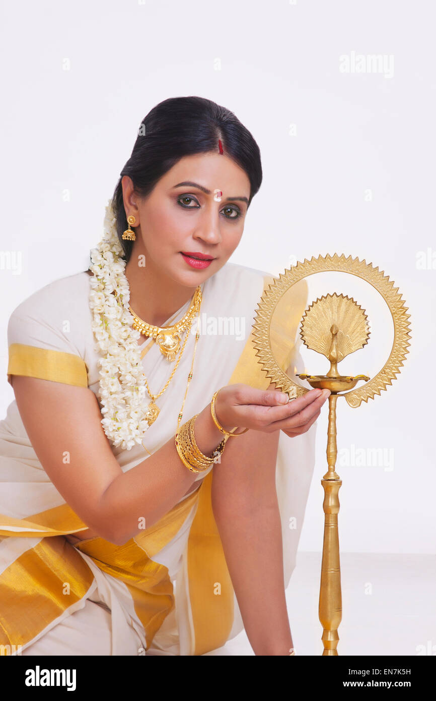 Portrait of a South Indian woman Stock Photo - Alamy