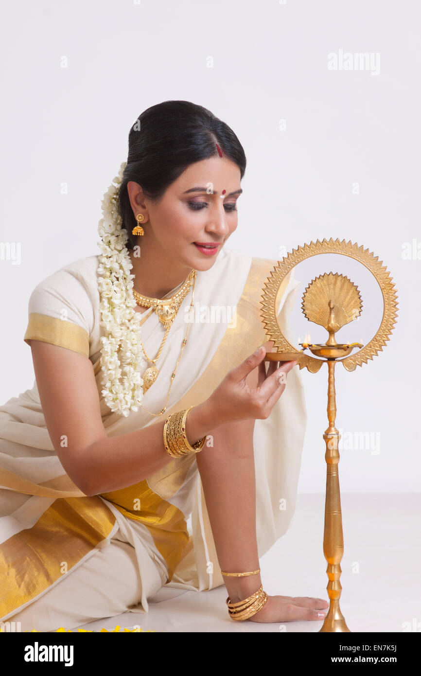 Portrait of a South Indian woman Stock Photo - Alamy