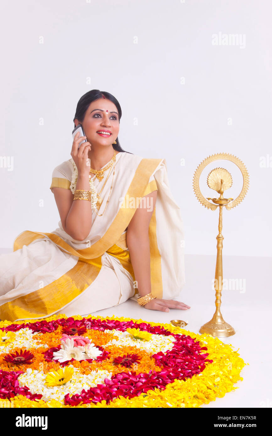 Portrait of a South Indian woman Stock Photo - Alamy