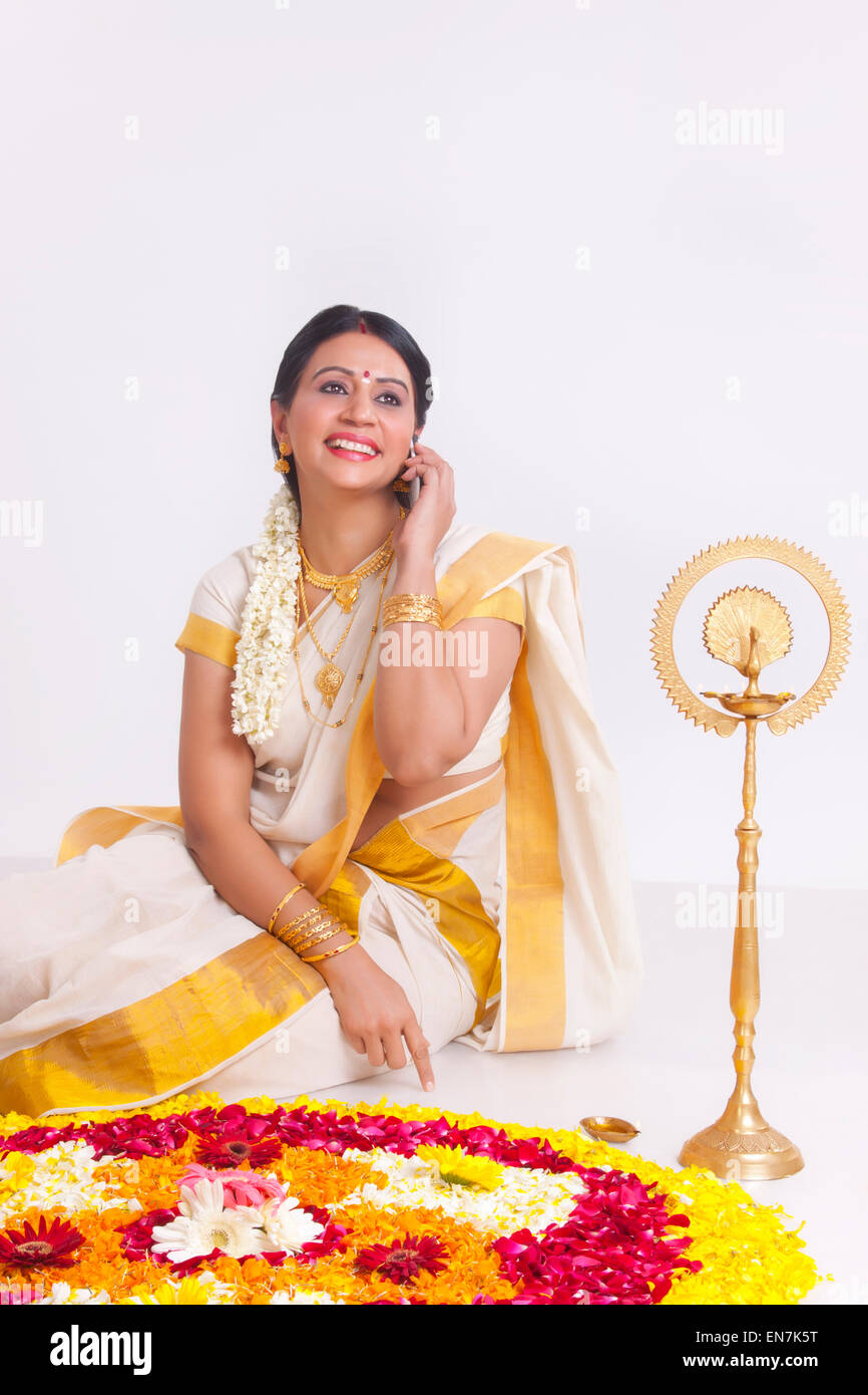 Portrait of a South Indian woman Stock Photo - Alamy